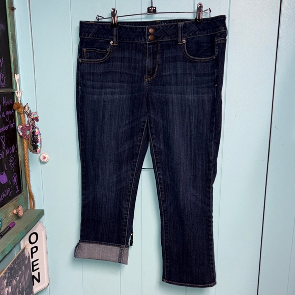 American Eagle Outfitters Navy Ankle Jeans - Picture 1 of 8